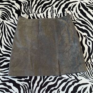 Blank nyc by free people suede leather mini skirt luxury split side size 28